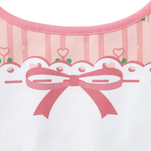 Vista 3 de Littleforbig Babero de algodón impermeable estampado floral rosa para adultos con cierre de ajustable