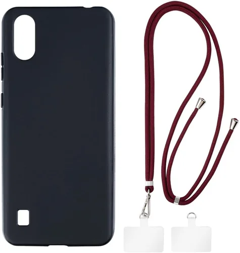 Vista 12 de Estuche y cordón para ZTE Blade A5 2020 - transparente+negro Funda transparente + cordón negro