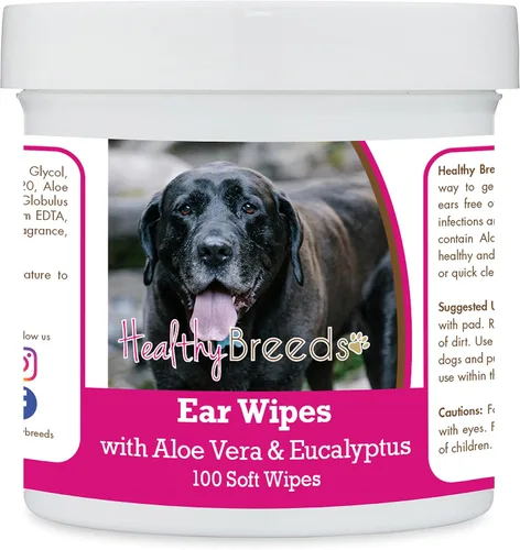 Vista 124 de Healthy Breeds Affenpinscher Toallitas de limpieza de oídos con aloe y eucalipto para perros, 100