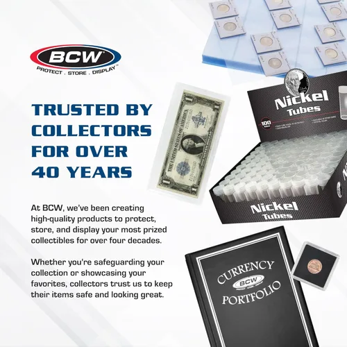 Vista 7 de BCW Monedas de 2 x 2 para monedas pequeñas en dólares – Paquete de 100 Ventana de poliéster archival Monedas de 2 x 2 para monedas Sacagawea