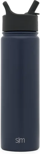 Vista 3 de Simple Modern botella de agua reutilizable con tapa con pajilla, termo de acero inoxidable con aislamiento al vacío, para gimnasio, colección