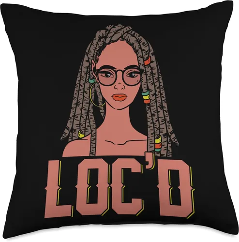 Vista 4 de Locs Afro Dreadlocks Love Natural Beauty Hair It's the Locs for Me-Afro Hair - Almohada de pelo negro americano africano, 16 x 16 pulgadas