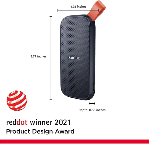 Vista 3 de SanDisk SSD portátil de 1 TB - Hasta 520 MB/s, USB-C, USB 3.2 Gen 2 - SDSSDE30-1T00-G25