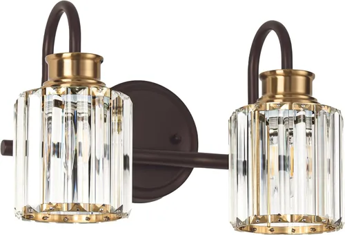 Vista 9 de ORB Accesorios de Iluminación para Baño con Pantalla de Cristal K9 Iluminación de Baño Sobre Espejo Luces de Tocador para Sala de Estar, Dormitorio