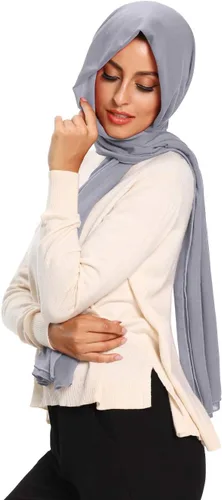 Vista 10 de Bufandas de hiyab de jersey para mujer, bufanda para la cabeza, envoltura musulmana para la cabeza Beige