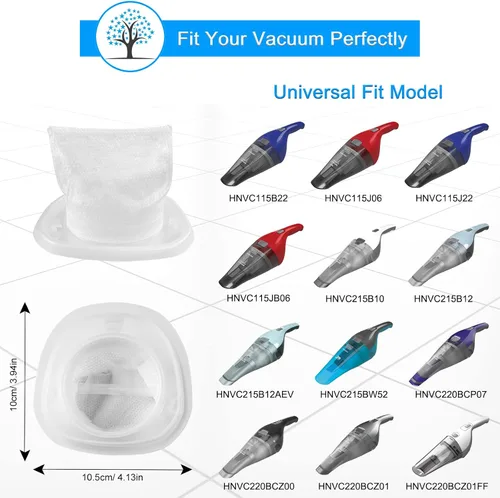Vista 2 de Filtros HNVCF10 para Black and Decker HNVC220B, HNVC215B, HNVC215B10, HNVC215B12AEV, HNVC215BW52, HNV215B12, HNVC115B22, HNVC115J, HNVC115J066