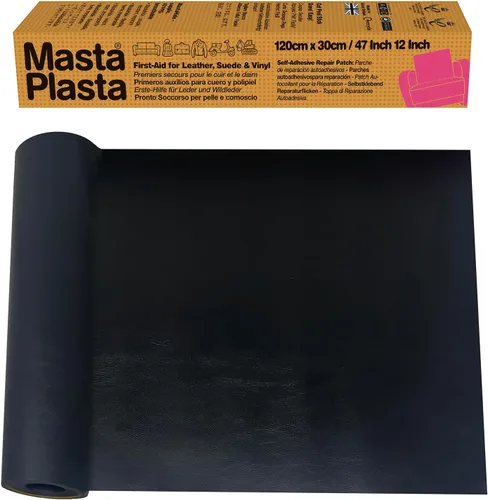 Vista 23 de MASTAPLASTA Cinta de reparación de cuero original, color gris claro, 59.1 x 3.9 in, calidad de tapicería, parche de reparación de cuero rápido y I