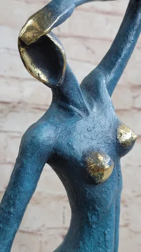 Vista 6 de EUROPEAN BRONZE Abstracto Bronce Sólido*Bailarín*Escultura Francés Milo Medio Siglo Modernista Venta Brillante Hot Cast Hecho A Mano Arte Noveau