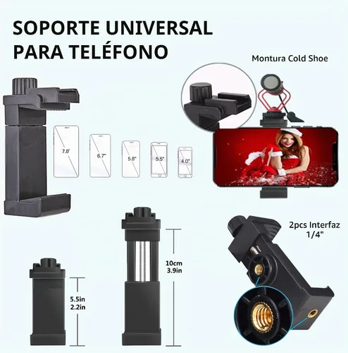 Vista 4 de Soporte de pared para teléfono, cabeza de bola, base de taladro de brazo largo de 360 grados para teléfono celular, iPhone 14 13, Samsung