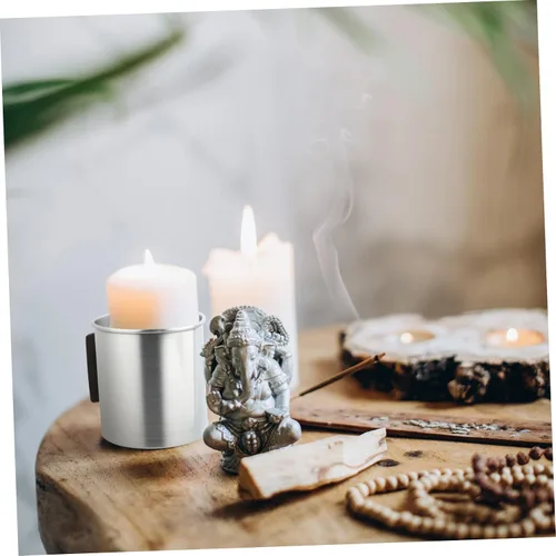 Vista 5 de Healifty Candle Making - Olla para fundir cera de vela de 41 onzas, jarra de vertido de velas de acero inoxidable, olla para derretir chocolate