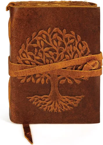 Vista 40 de Diario de cuero para mujeres y hombres, 200 páginas, 5 x 7 pulgadas, regalos para mujeres, diario de viaje, cuaderno de mujer, marcador de 7 chakras