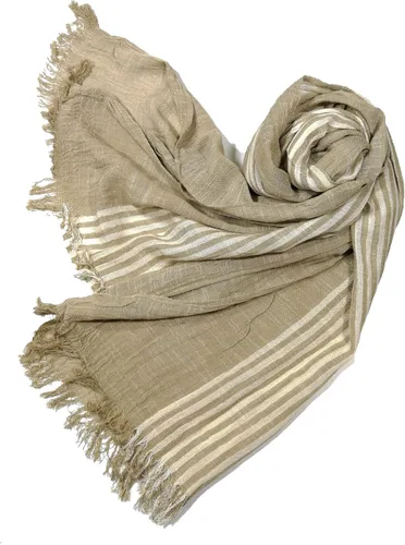 Vista 3 de Shanlin Bufandas unisex de lino de algodón para hombres y mujeres