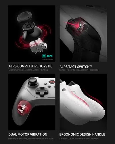 Vista 5 de BEITONG Asura 2 Pro Game Wireless Controller - Hall Effect Trigger, ALPS Joystick, Gaming Gamepad for PCSteamAndroid TVTesla, Programmable M Buttons