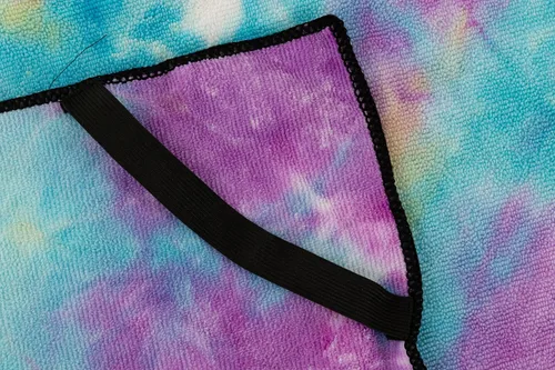 Vista 5 de Funda para Silla de Playa, Toalla de Microfibra para Tumbona con Bolsillos de Almacenamiento para Tumbona de Piscina, Hotel, Jardín (Tie-Dye)