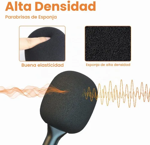 Vista 3 de Mango de micrófono para DJI RODE Soporte de mano para micrófono inalámbrico GO, soporte de micrófono de entrevista para todos los micrófonos