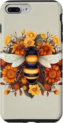 Vista 12 de iPhone 16 Boho Flower Bee Honey Beekeeper Daisy Sunflower Bee Case