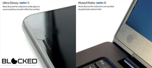 Vista 6 de BLOCKED Calcomanías de vinilo originales para cámara web Cubiertas de privacidad reutilizables y apilables para todos los dispositivos con 95