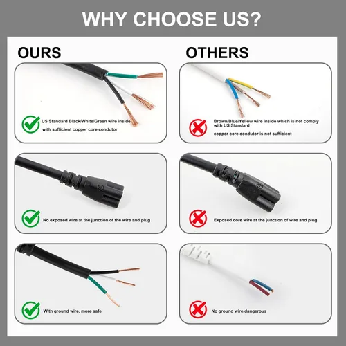 Vista 10 de Cables de extensión T5 T8 negros de 4 pies, cable de alimentación de luz de crecimiento, cables de conexión de lámpara de 48 pulgadas, conectores