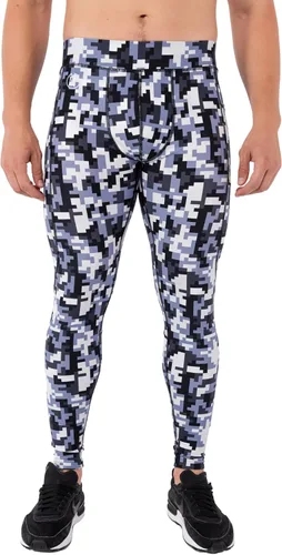 Vista 7 de Kapow Meggings Leggings de compresión para hombre con bolsillos y almohadilla Azul (Admiral Blue)