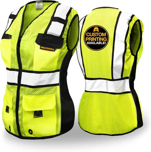 Vista 8 de KwikSafety (Charlotte, NC) RoadBOSS Econ & Chaleco de seguridad premium para mujer