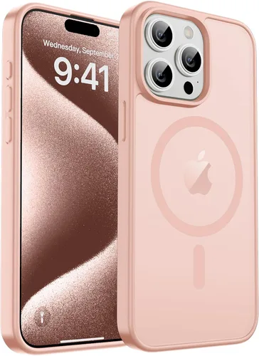 Vista 93 de zapica Funda magnética para iPhone Air, con protector de pantalla de vidrio templado, compatible con MagSafe, translúcida mate, a prueba de golpes