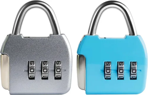 Vista 10 de Cerradura de combinación pequeña, candado de combinación de 3 dígitos, cerraduras de equipaje de viaje, cerradura combinada con código para maleta