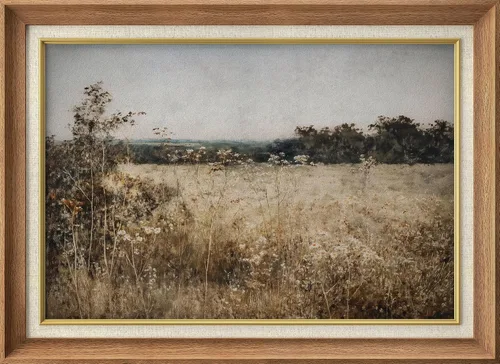 Vista 131 de MUDECOR Lienzo enmarcado prémium para pared, pinos nevados en bosque de invierno, ilustraciones modernas, arte contemporáneo, escénico, divertido