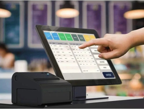 Vista 2 de Angel POS Monitor multi-táctil retroiluminado capacitivo LED de 17 pulgadas, pantalla táctil plana verdadera del diseño sin fisuras, VGA