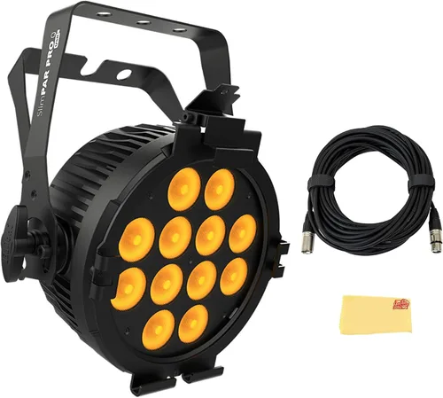 Vista 8 de Chauvet DJ Swarm 5 FX ILS 3 en 1 Derby/Strobe - Paquete de luces LED con 2 cables DMX y paño de pulido Austin Bazaar