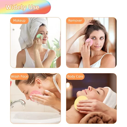 Vista 5 de Luxiv - 120 esponjas faciales comprimidas, 5 colores, esponja limpiadora facial, esteticistas, maquillaje comprimido, esponja facial, esponjas