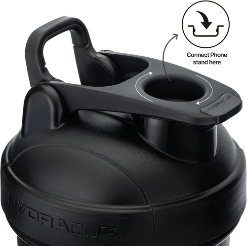 Vista 5 de Hydra Cup - Paquete de 2 botellas mezcladoras de proteínas de 28 onzas, mezclador de alambre con barra 4x Whisks, Leak Proof Shaker Cups for Rojo