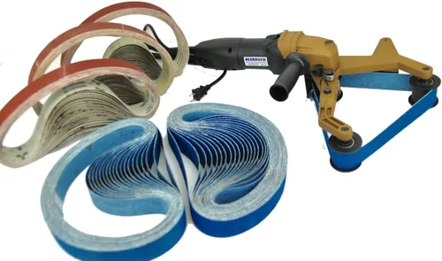 Vista 9 de BLUEROCK Tools Belts - Pulidora de tuberías de 40A y 100 correas para Metabo