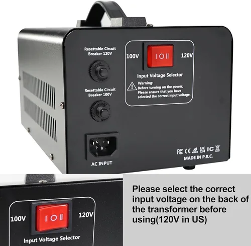 Vista 4 de Yinleader Convertidor de voltaje japonés - reductor de 120 V a 100 V