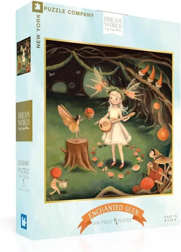 Vista 7 de New York Puzzle Company - Dream World Eleanor's Room - Rompecabezas de 1000 piezas para noches de juego familiares por Emily Winfield Martin
