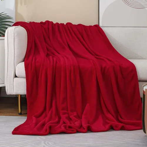 Vista 21 de JIAHANNHA Manta de forro polar de franela (50 x 60 pulgadas), manta beige para sofá o cama, 280 GSM, manta de felpa súper suave, acogedora y ligera