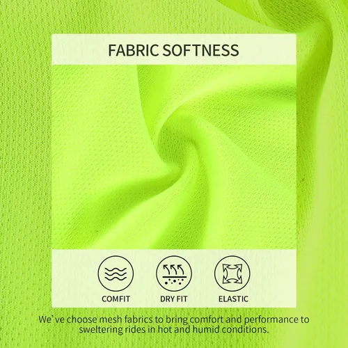 Vista 2 de BERGRISAR Camisetas básicas de ciclismo para hombre, manga corta, para bicicleta de montaña, con bolsillos con cremallera