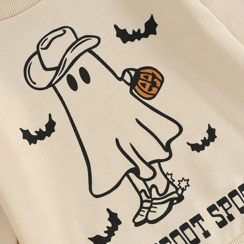 Vista 71 de Disfraz de Halloween para bebé, sudadera de calabaza con cuello redondo, suéter de manga larga, ropa de otoño