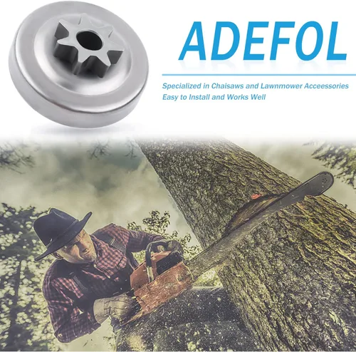 Vista 2 de Adefol Piñón de tambor de embrague 7T de 3/8 pulgadas para Stihl 029 039 MS290 MS310 MS390 Piezas de motosierra reemplazar 11125 640 2004