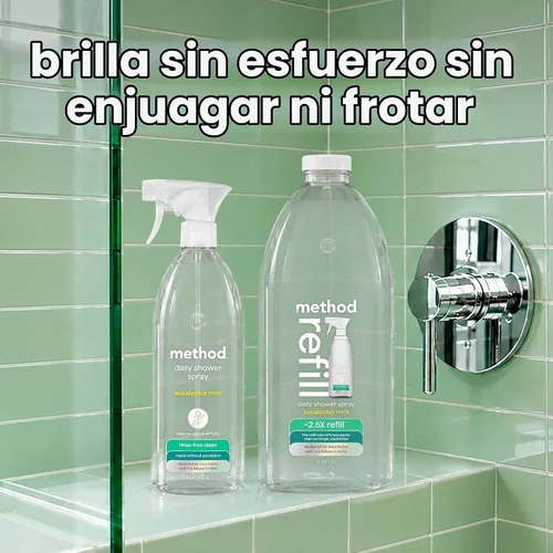 Vista 4 de method Recambio diario de limpiador de ducha, menta eucalipto, 68 onzas