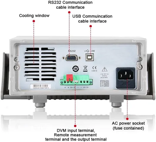 Vista 3 de ITECH 600W/10A/150V Fuente de alimentación programable de CC de amplio rango IT6953A, fuente de alimentación de laboratorio variable, conmutación