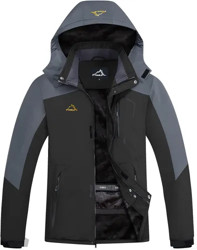 Vista 7 de FTIMILD Men's Ski Jacket Waterproof Warm Winter Mountain Windbreaker Hooded Raincoat Snow Jackets