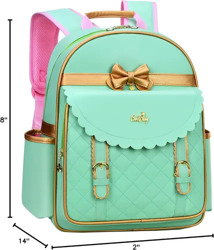 Vista 7 de Mochila impermeable de PU para niños de la escuela primaria