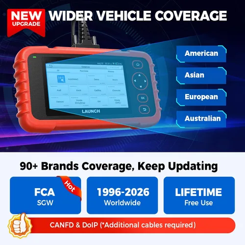 Vista 5 de LAUNCH CRP129X Elite - Escáner OBD2 para automóvil, FCA AutoAuth, 8 reinicios de aceite/EPB/SAS/TPMS/BMS/acelerador/reinicio de DPF/codificación