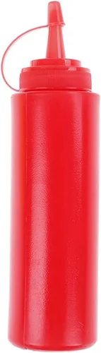 Vista 10 de Botellas de plástico de 3 colores para salsa exprimible con tapas de boquilla, dispensadores de botellas de condimentos reutilizables para mostaza