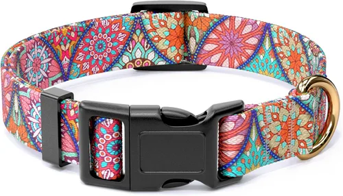 Vista 10 de Rnivvi Collar para perros pequeños, bonito collar resistente y ajustable para cachorros con hebilla de liberación rápida para machos, hembras