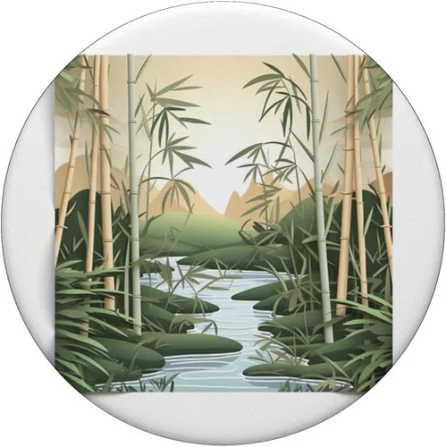 Vista 3 de Bamboo Zen In the Spirit of Japan PopSockets Standard PopGrip
