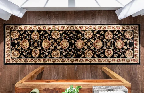 Vista 10 de Well Woven Alfombra de área oriental roja de Sultan Sarouk con diseño floral persa, formal, tradicional, fácil de limpiar, resistente a las manchas