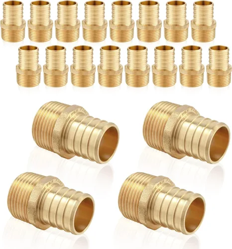 Vista 15 de 2 accesorios HeSun PEX, adaptador NPT macho de 3/4 pulgadas de crimpado x 1