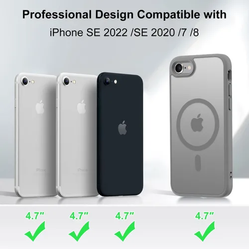 Vista 678 de MOCCA - Funda magnética resistente para iPhone XR de 6.1 pulgadas, compatible con MagSafe, funda con protección contra caídas de grado militar