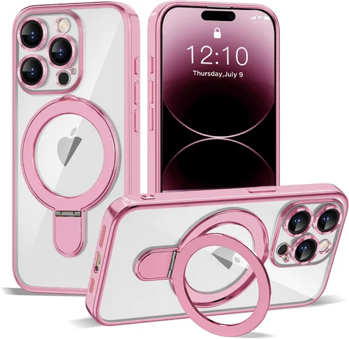 Vista 168 de Funda compatible con iPhone 12 con soporte de anillo magnético invisible [compatible con Mag-Safe] [Protector completo de lente de cámara] Funda
